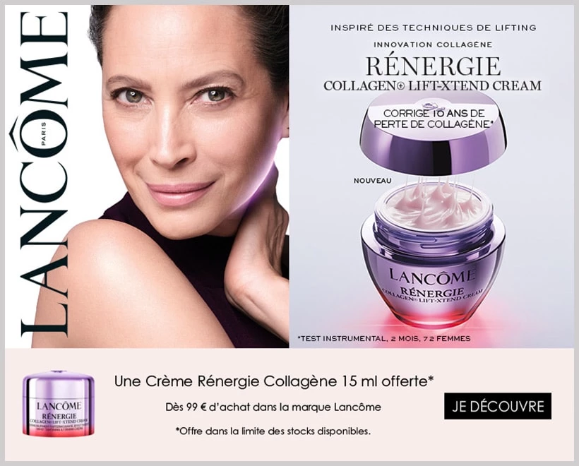 Votre Cadeau : Une Crème Rénergie Collagène LANCÔME - incenza
