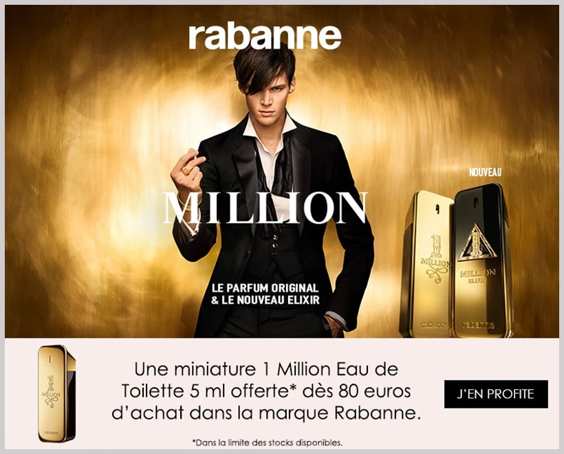 Votre Cadeau : Une Miniature 1 Million Eau de Toilette RABANNE