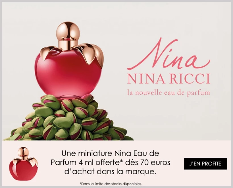 Votre Cadeau : Une Miniature Nina Eau de Parfum NINA RICCI