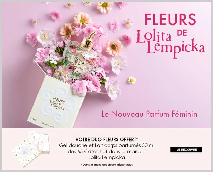 Votre Cadeau : Un Duo Fleurs : Gel Douche & Lait Corps Parfumés LOLITA LEMPICKA