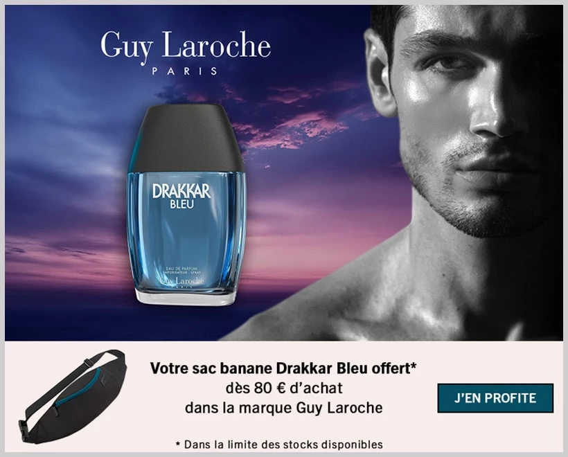 Votre Cadeau : Un Sac Banane Drakkar Bleu GUY LAROCHE