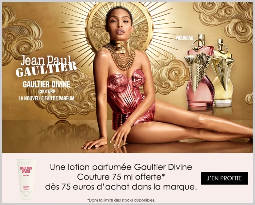 Votre Cadeau : Une Lotion Parfumée Gaultier Divine Couture JEAN PAUL GAULTIER