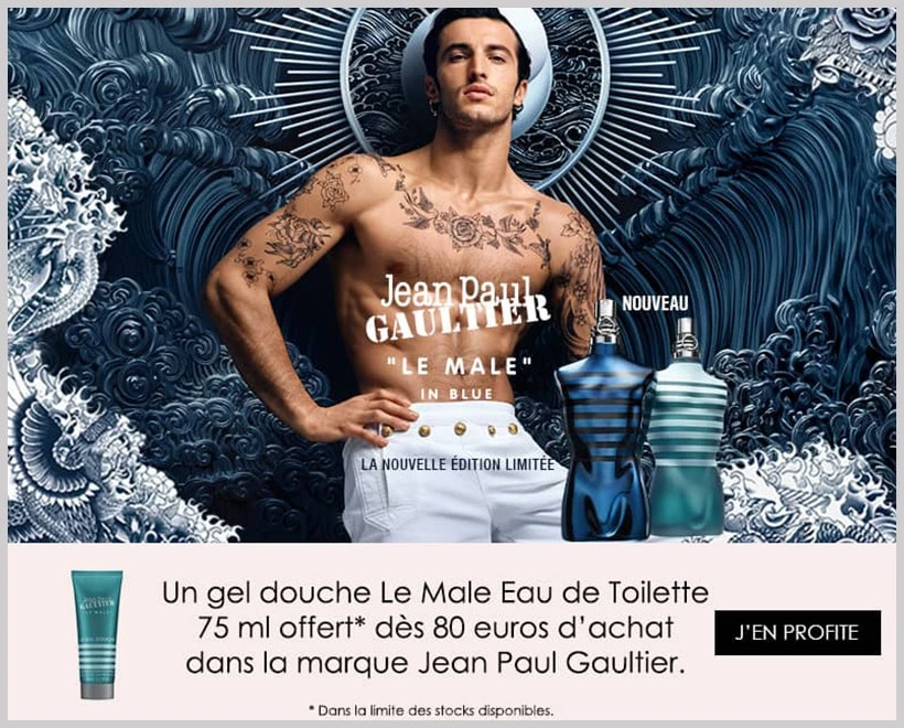 Votre Cadeau : Un Gel Douche Le Male Eau de Toilette JEAN PAUL GAULTIER