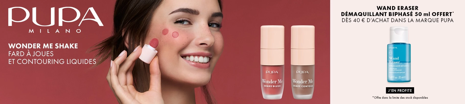 Wonder Me Shake Fard à Joues et Contouring Liquides PUPA - incenza