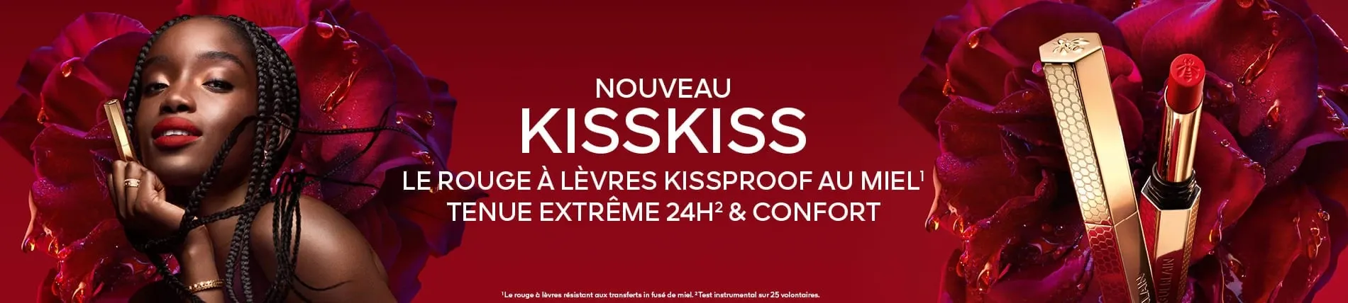 KissKiss Le Rouge à Lèvres Intense Au Miel Kissproof Mat Floutant Tenue Extrême 24 h GUERLAIN