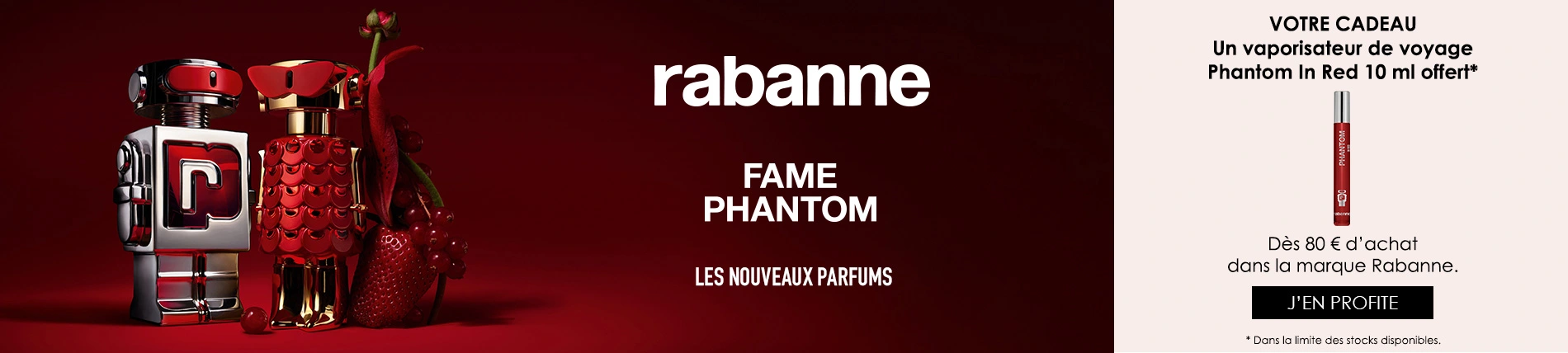Votre Cadeau : Un Vaporisateur de Voyage Phantom In Red RABANNE