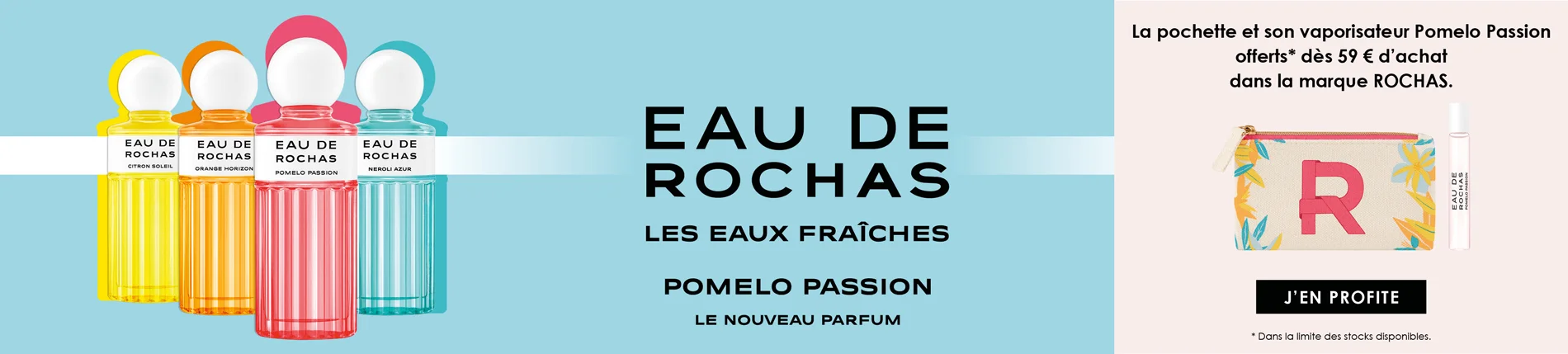 Votre Cadeau : Une Pochette et son Vaporisateur Pomelo Passion ROCHAS