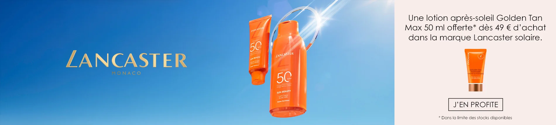 Votre Cadeau : Une Lotion Après Soleil Golden Tan Max LANCASTER